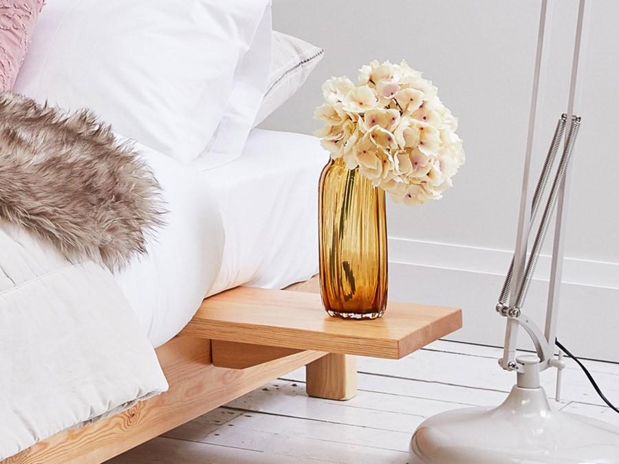 wooden floating shelf bed accessory by get laid beds